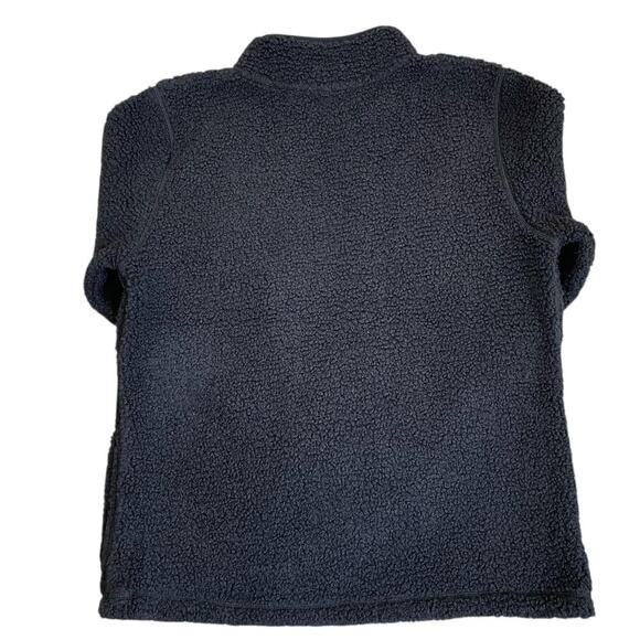 Under Armour Big Kids Sz YL Sherpa 1/4 Snap Pullover Solid Black Warm Cozy NWT - Picture 9 of 15